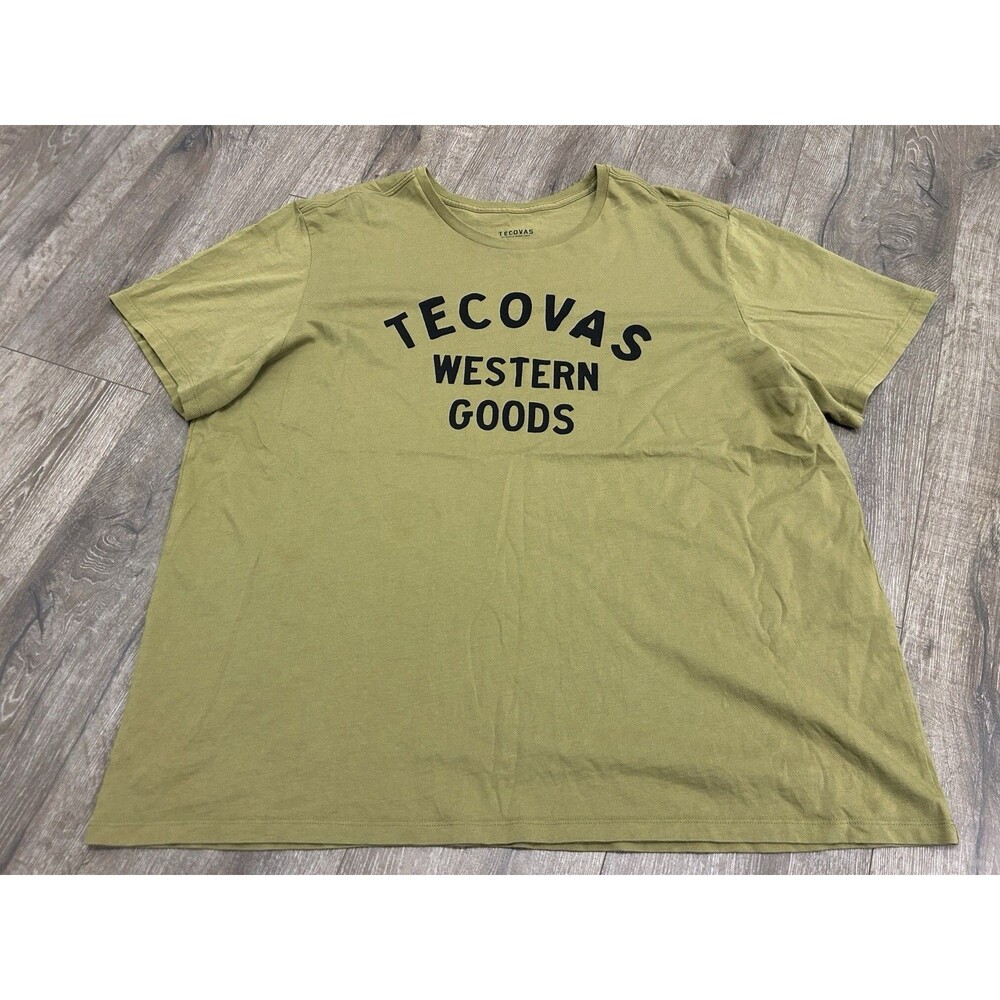 Tecovas Mens XXL Shirt Green Graphic Short Sleeve Crew Neck T-Shirt Tee